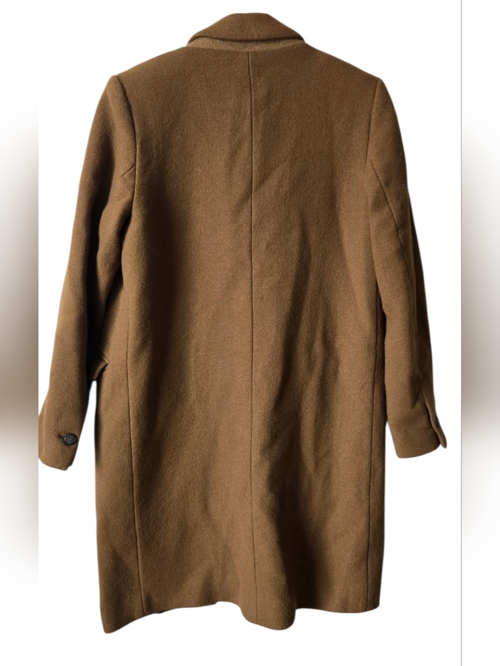 Zara Double-Button Wool-Blend Pea Coat in Brown Size M - Picture 6 of 14